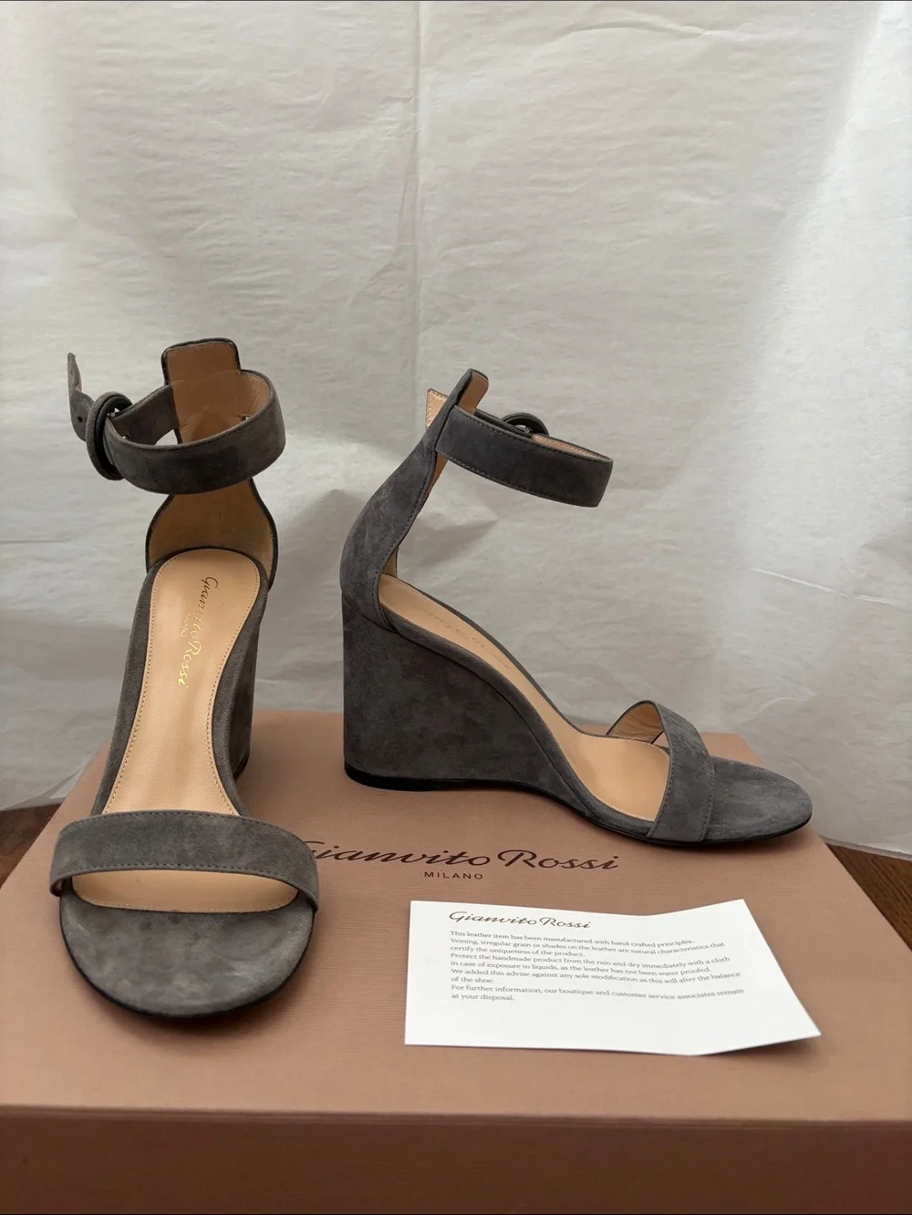 Brand new Gianvito Rossi Milano portofino wedge 85